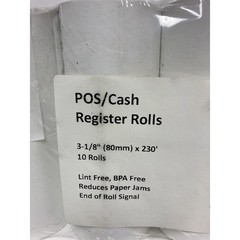 3 1/8″ x 230′ Thermal Receipt Paper 10 Rolls Cash Register POS Clover BPA Free