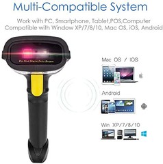 2D Barcode Scanner NT-1228BL Wireless & Bluetooth USB Wired for Phone/PC