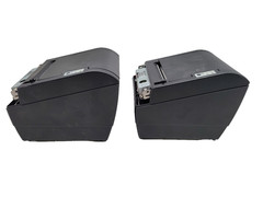 Lot of 2 Wincor Nixdorf TH200E POS THERMAL PRINTER/Missing front Cover panel