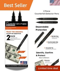 Money Loss Prevention Tester – 2 Pack Counterfeit Bills Detector Pens, USA Made