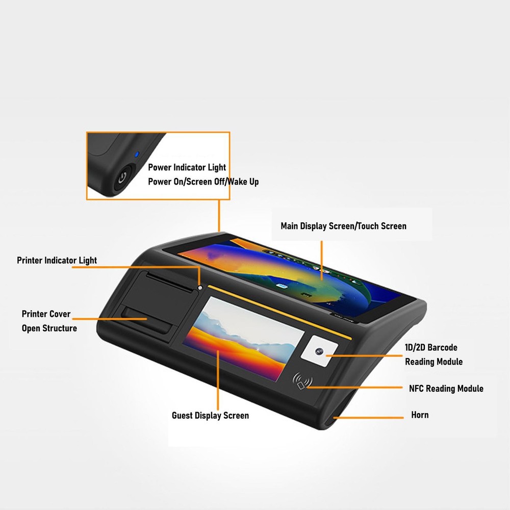 10+5 Touch Screen Cash Register All In One POS Terminal For Supermarket