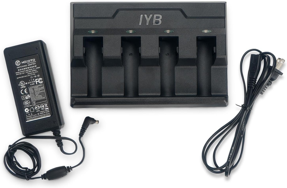 4-Slot Battery Charger SAC3600-4001CR for Zebra Barcode Scanners DS3678, DS3600,