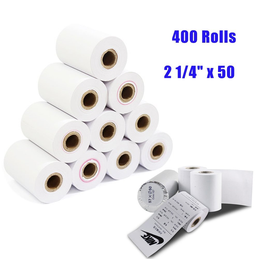 400 Roll 2 1/4″ x 50′ Thermal Register Receipt Paper for Ingenico iCT220 VERIFON
