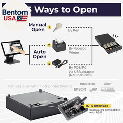 13″ Electronic Cash Register Drawer for Point of Sale (POS) System with 4 Bill 5