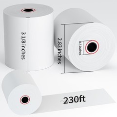 10 Rolls 3 1/8″ x 230ft Thermal Receipt Paper Cash POS Register Paper Roll
