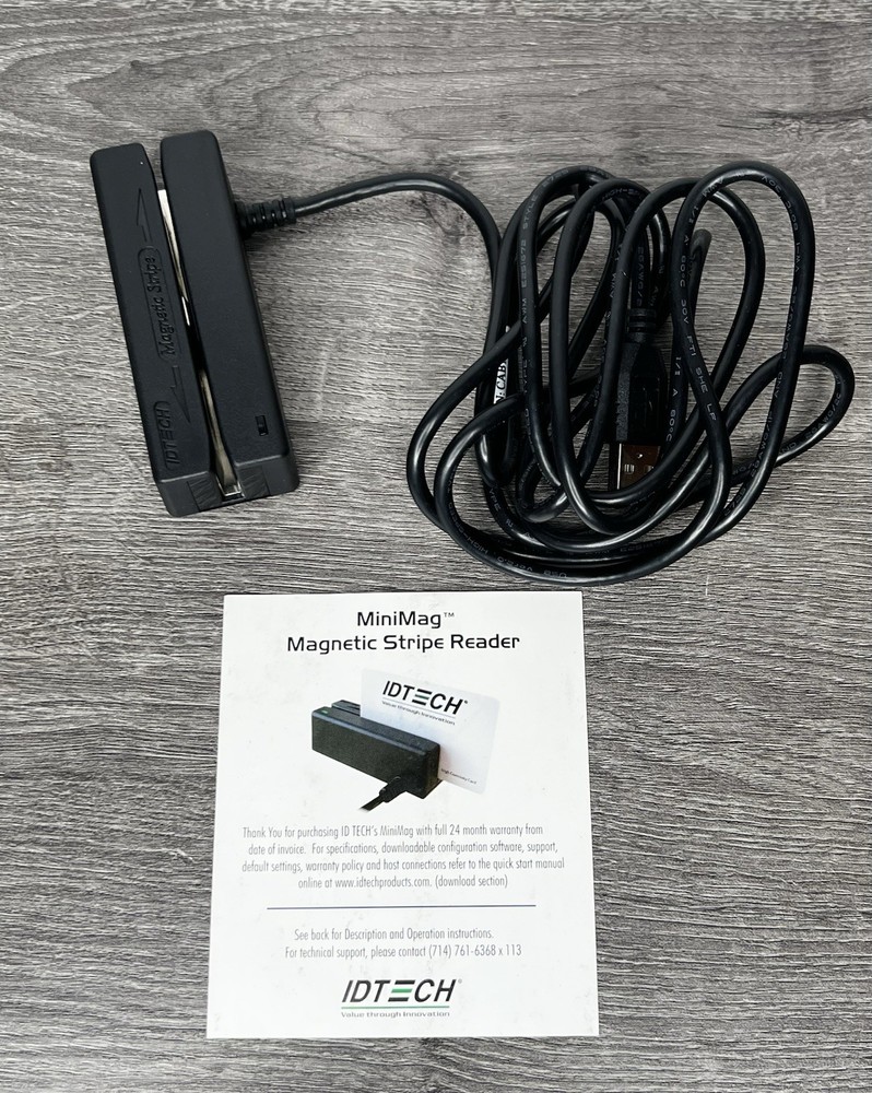 ID Tech IDMB-334112B USB Magnetic Strip Reader – Black Open Box