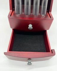 MAGNIF Deluxe Coin Sorter Wood CLASSIC CHERRY Box Lid Tubes Drawers