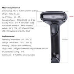 Honeywell Hyperion 1300G-2USB 1D Linear-Imaging Barcode Scanner Reader USB Kit