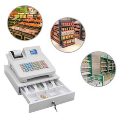 Commercial Cash Register Double-Sided Cash Register 48 Keys with Thermal Printer