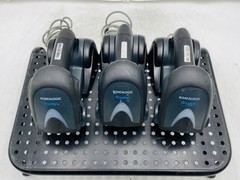 LOT OF 3 DATALOGIC GRYPHON GBT4100 -BK BARCODE SCANNER WITH DOCK T12-E8