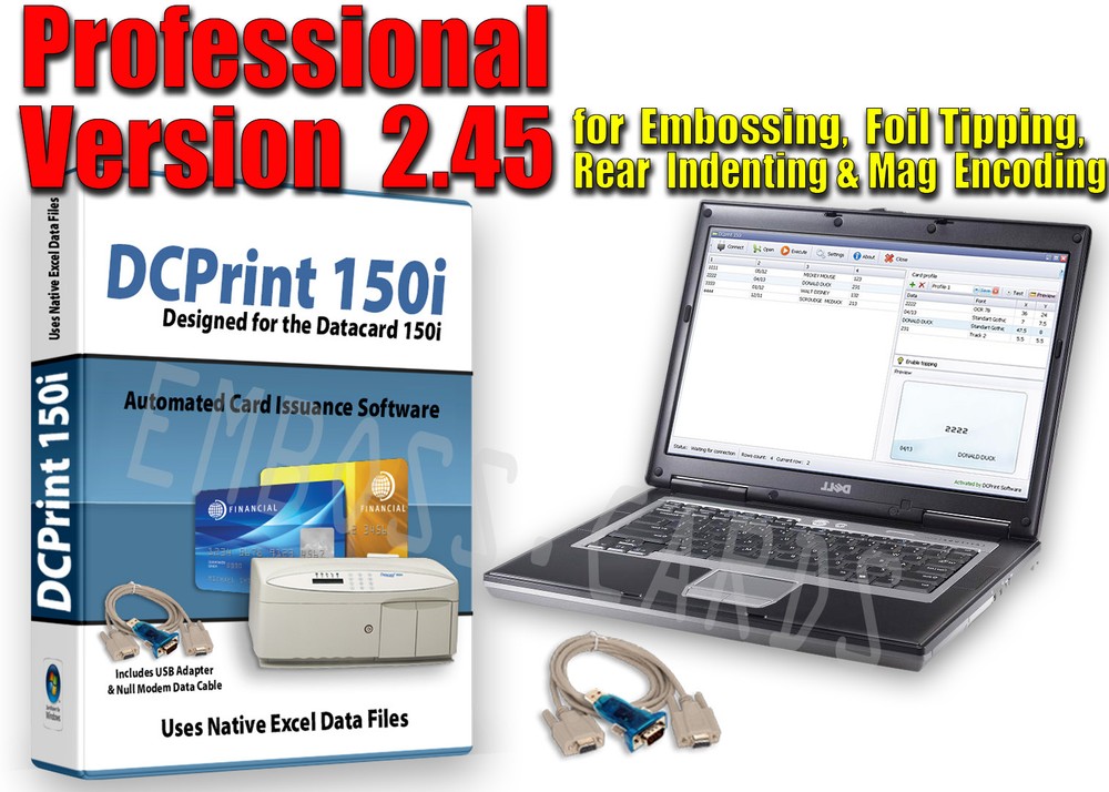 NOTEBOOK + DCPrint PRO 150i Card Software BUNDLE for Datacard 150i Embosser