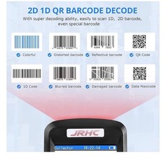 1D 2D Portable Inventory Scanner,JRHC Collector Counter 2.4G Wireless