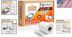 BPA-Free Square Terminal Paper Rolls 2 1/4″ x 55′ – 50 Pack