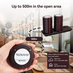 RETEKESS TD163 Restaurant Pager Wireless Calling System with Space Saving Low