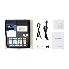 Electronic Cash Register 48 Keys Commercial Cash Register with Drawer LED Screen