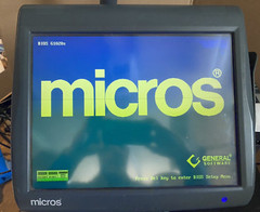 400814-001 Micros Workstation w/Stand, Cash Register, Printer and Price display