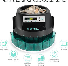 Electric Automatic Coin Sorter & Change Counter Machine, Coins up to 300 Coins p