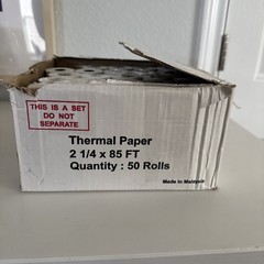 THERMAL KING Thermal Paper Rolls, 2 1/4″ x 85ft 49 Rolls POS Cash Register