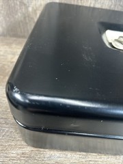 Unbranded Black Metal Lockable Cash Box W /Key