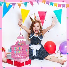Birthday Money Box Cash Gift Pull Pink Surprise Girls Roll With 50 PCS Bags