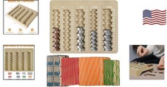 Brown Coin Counter Tray with 150 Coin Wrappers – Ultimate Sorter Solution