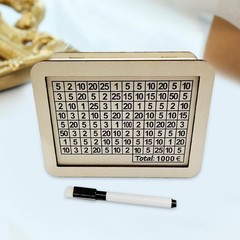 Wooden Money Box Piggy Bank with Marker Unbreakable Money Savings Box