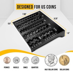 Coin Sorting Tray – Bank Teller Change Counter Coin Counting and Sorting Tray…