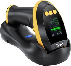 Tera HW0009 Wireless Barcode Scanner 1D 2D QR Bluetooth w/ Cradle Yellow