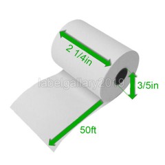 50 Rolls Thermal Paper Receipt Rolls 2-1/4″ x 50′ White POS Cash Register Tape