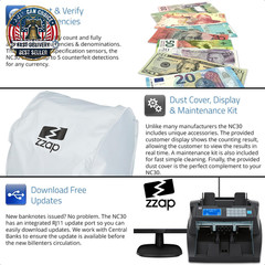 NC30 Bill Counter & Counterfeit Detector – Cash Money Currency Machine