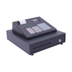 39 Keys Electronic Cash Register Black Thermal Cash Register with Cash Drawer US