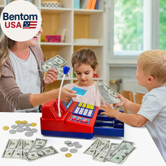 Calculator Cash Register Toy Gift for Kids Age 3, 4, 5, 6, 7, 8+ Year Old, 103 P