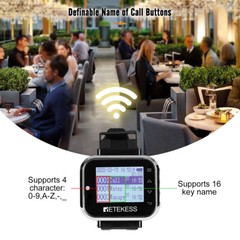 TD110 Restaurant Wireless Pager Calling System Waiter Watch Cafe Club Clinic Bar