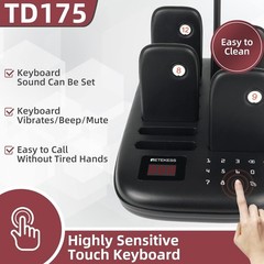 Retekess TD175 Restaurant Pager System, Pagers For Restaurant, 16 Beepers Black