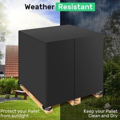 zipper 600D Heavy Duty Black Pallet Cover | Pallet Covers Fits Large Pallets …