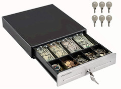 13″ POS Cash Drawer 4 Bill 5 Coin Tray with Key Lock RJ11/RJ12