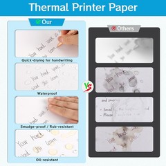 Thermal Printer Paper 8.5 x 11 Inch, 100 Sheets US Letter Size Continuous Fol…
