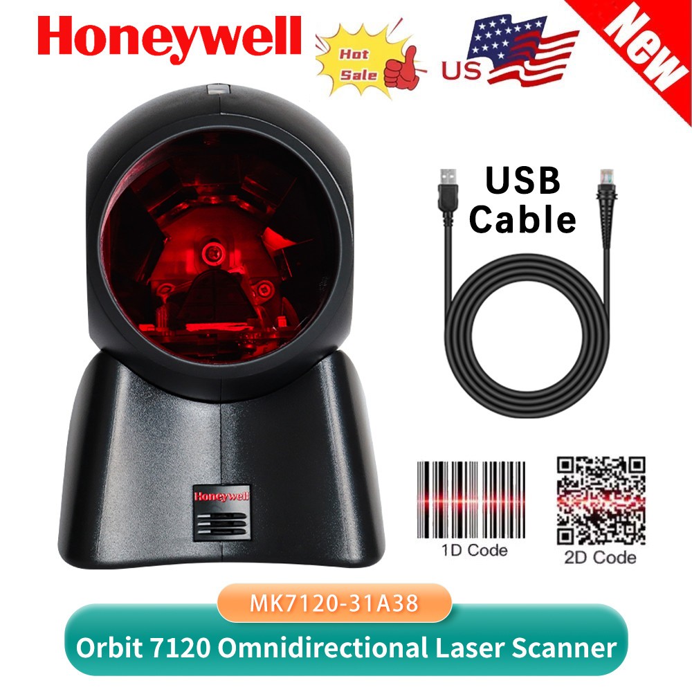Honeywell Orbit MS7120 Omni Directional USB Barcode Scanner w Cable MK7120-31A38