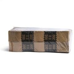 Natural Kraft Saw-Tooth $200 Currency Band (1,000)