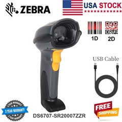 Symbol Motorola DS6707-SR20007ZZR 1D 2D QR Barcode Scanner Reader w/ USB Cable