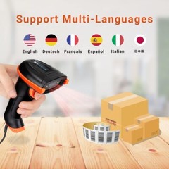 New Upgraded USB 1D2D QR Barcode Scanner Wired Stand Ergonomic Precise Fast Ship