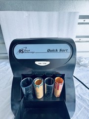 Royal Sovereign Quick Sort QS-1AC Electric Coin Sorter Counter 200-Coin Cap
