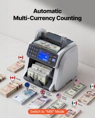 Money Counter Machine Mixed Denomination CIS UV MG IR DD DBL HLF Detection
