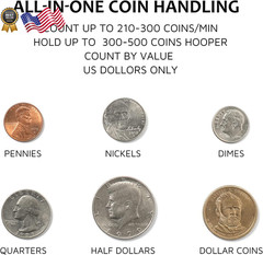 Electric Automatic Coin Sorter & Change Counter Machine Coins up to 300 Coins