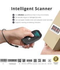 Portable Mini Wireless Bluetooth Barcode Scanner Rechargeable 1D & 2D Scan Gun