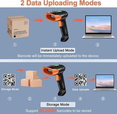 Lot of 5 Wireless Bluetooth Barcode Scanner 2D QR 1D Handheld CMOS Reader POS