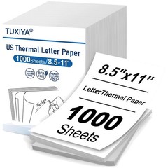 Inkless Thermal Printer Paper – 1000 Sheets, 8.5×11″