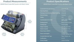 AccuBANKER AB5800 Bill Counter Multi Currency w/ Counterfeit Detection & Printer