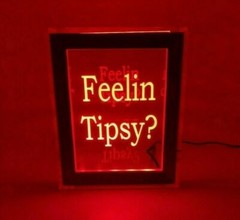 Personalized Tip Box Raffle Fund Raiser Donation Jar Engraved Light Changing LED