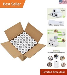 2-1/4″ x 50′ Thermal Paper Rolls – 100 Rolls Bulk POS Receipt Papers for Clov…